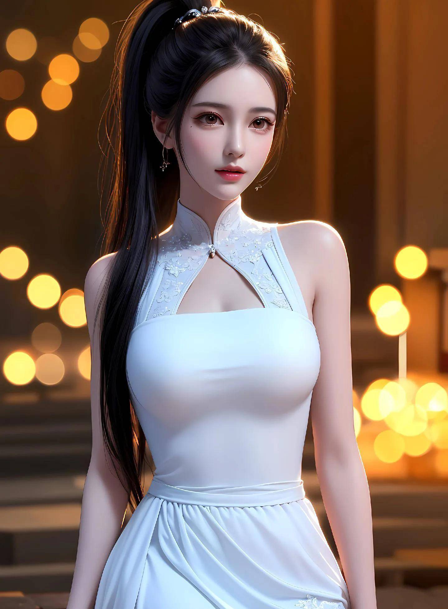 金太阳官网AI绘画金太阳-飘逸的旗袍连衣裙(图1)